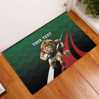 Kenya Rugby Custom Rubber Doormat Go Simbas - Wonder Print Shop