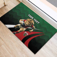Kenya Rugby Custom Rubber Doormat Go Simbas - Wonder Print Shop