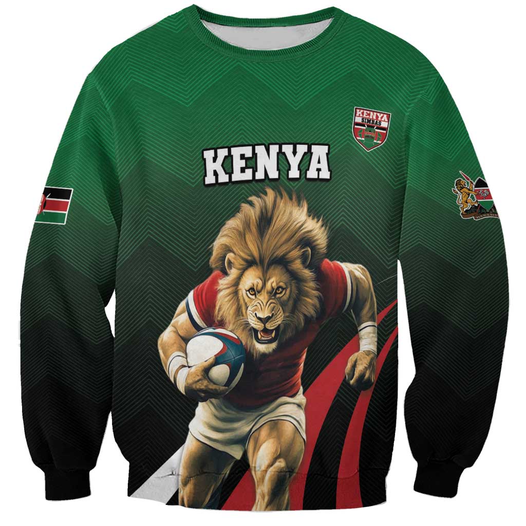 Kenya Rugby Custom Sweatshirt Go Simbas - Wonder Print Shop