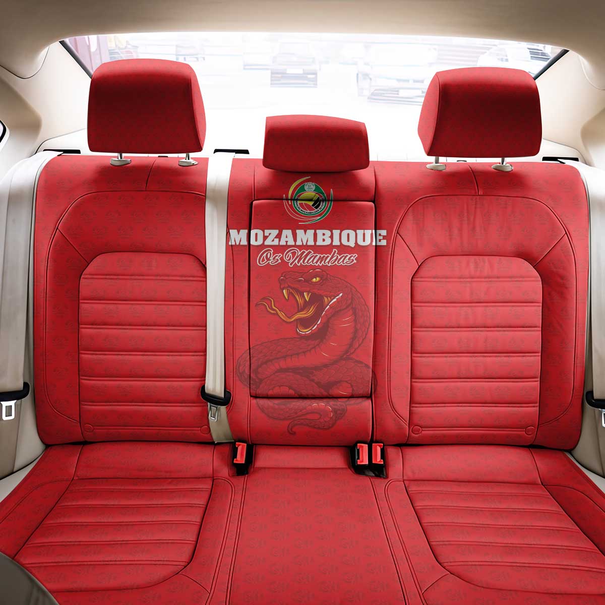 Mozambique Football Back Car Seat Cover Come On Os Mambas - Wonder Print Shop