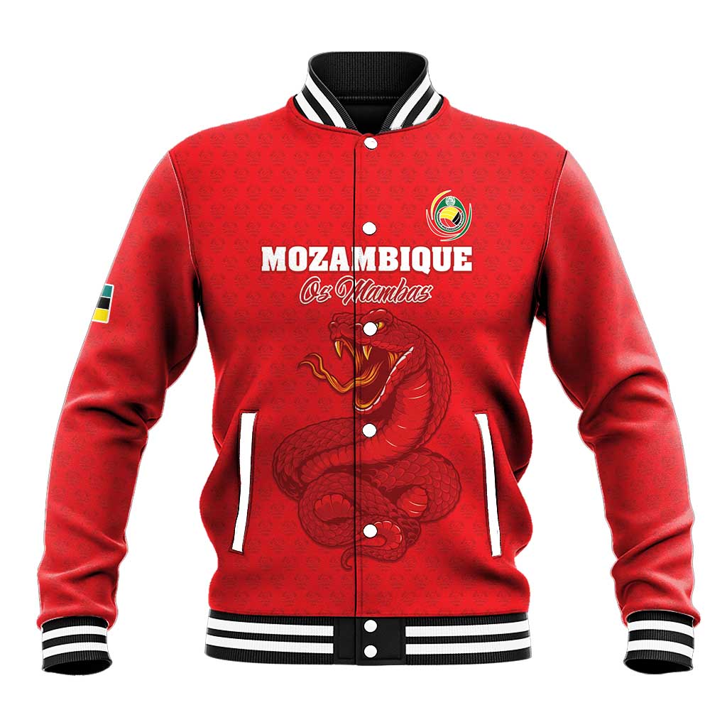 Custom Mozambique Football Baseball Jacket Come On Os Mambas - Wonder Print Shop
