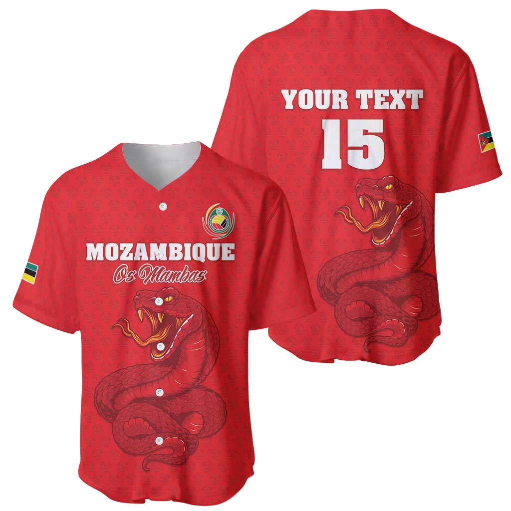 Custom Mozambique Football Baseball Jersey Come On Os Mambas - Wonder Print Shop