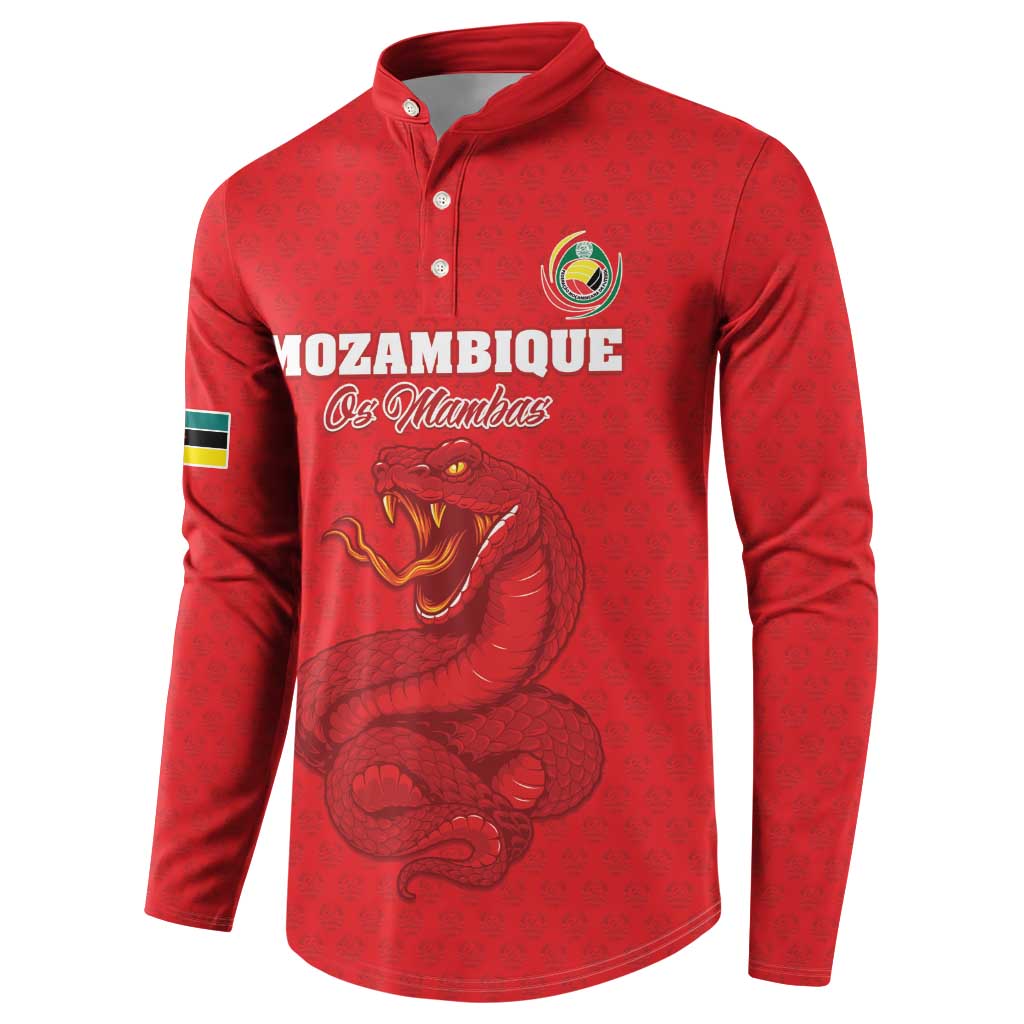 Custom Mozambique Football Button Sweatshirt Come On Os Mambas - Wonder Print Shop