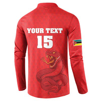 Custom Mozambique Football Button Sweatshirt Come On Os Mambas - Wonder Print Shop