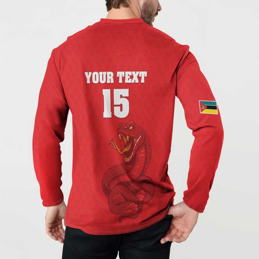 Custom Mozambique Football Button Sweatshirt Come On Os Mambas - Wonder Print Shop