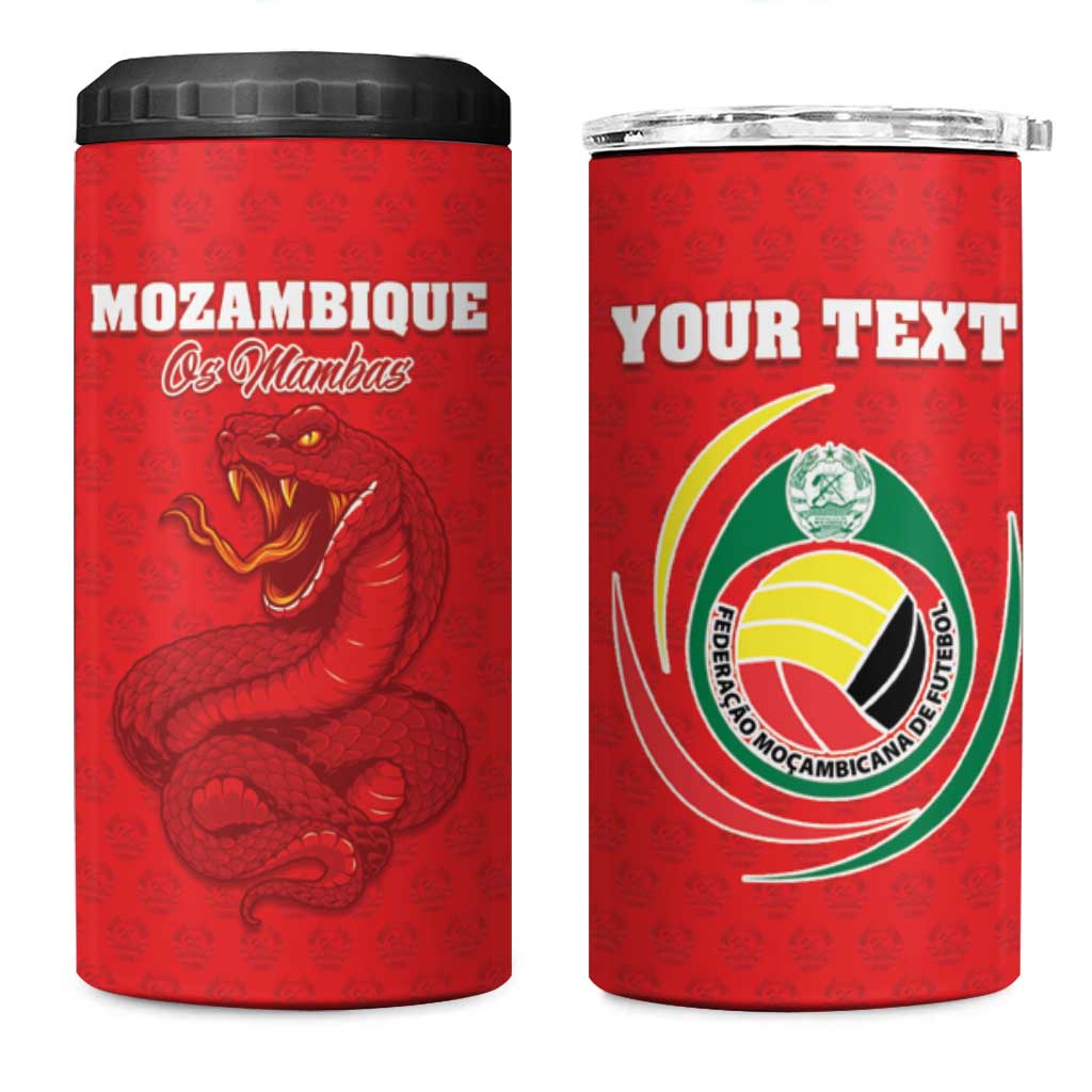 Custom Mozambique Football 4 in 1 Can Cooler Tumbler Come On Os Mambas - Wonder Print Shop