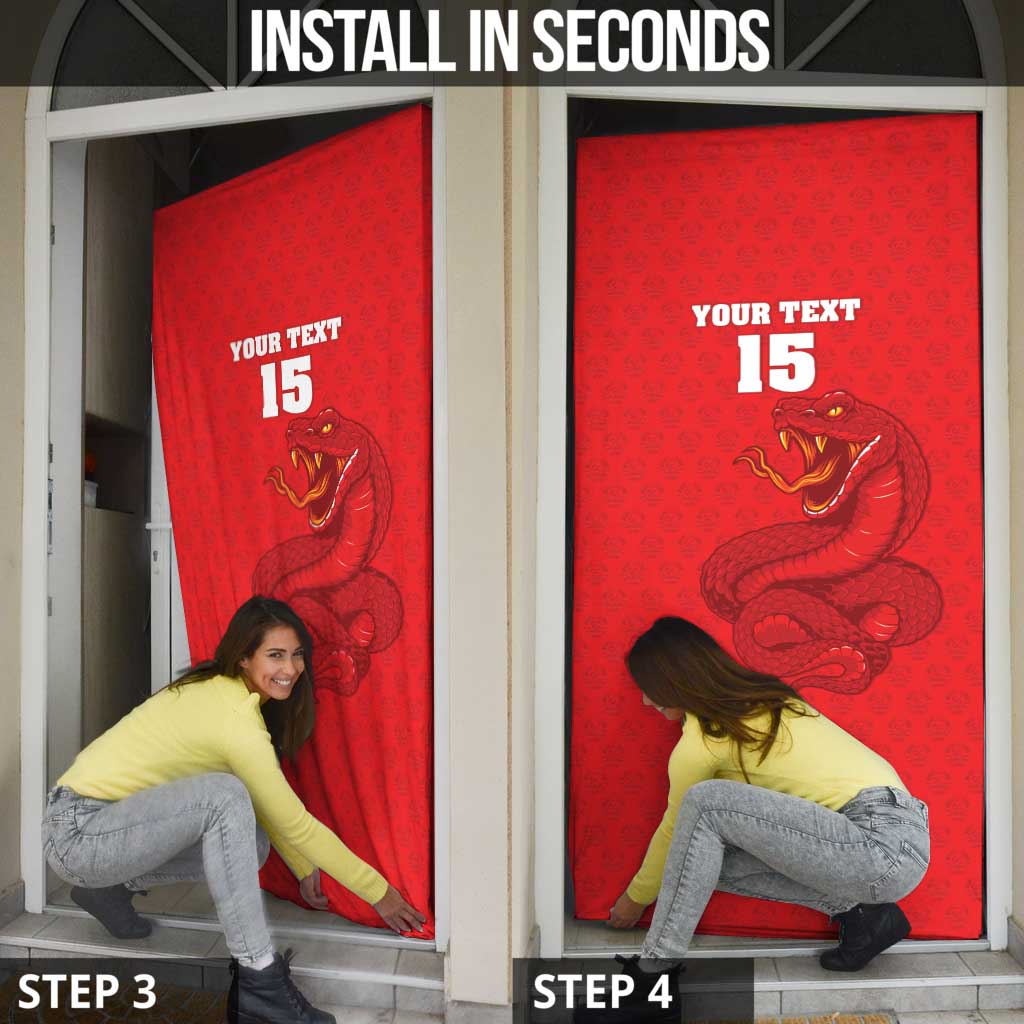 Custom Mozambique Football Door Cover Come On Os Mambas - Wonder Print Shop