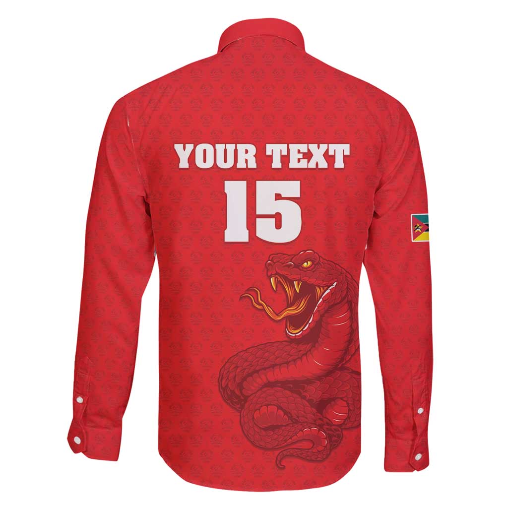 Custom Mozambique Football Family Matching Long Sleeve Bodycon Dress and Hawaiian Shirt Come On Os Mambas - Wonder Print Shop