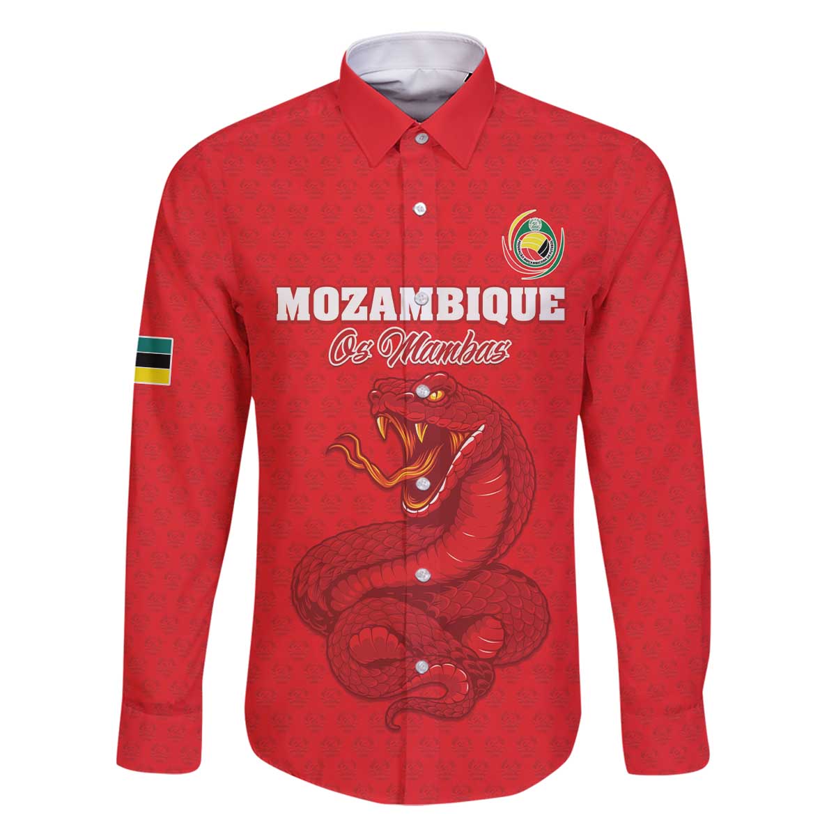 Custom Mozambique Football Family Matching Off The Shoulder Long Sleeve Dress and Hawaiian Shirt Come On Os Mambas - Wonder Print Shop