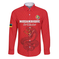 Custom Mozambique Football Family Matching Off The Shoulder Long Sleeve Dress and Hawaiian Shirt Come On Os Mambas - Wonder Print Shop