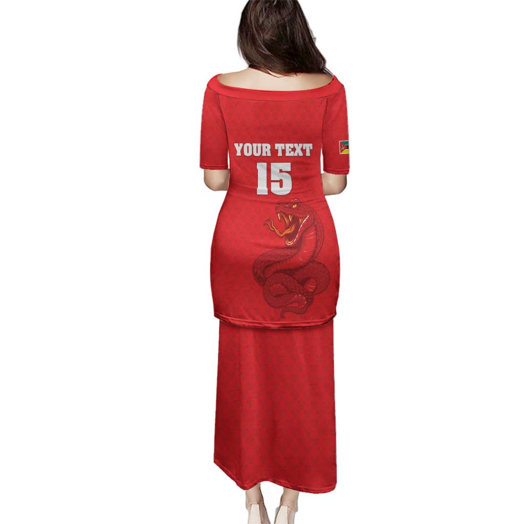 Custom Mozambique Football Family Matching Puletasi and Hawaiian Shirt Come On Os Mambas - Wonder Print Shop