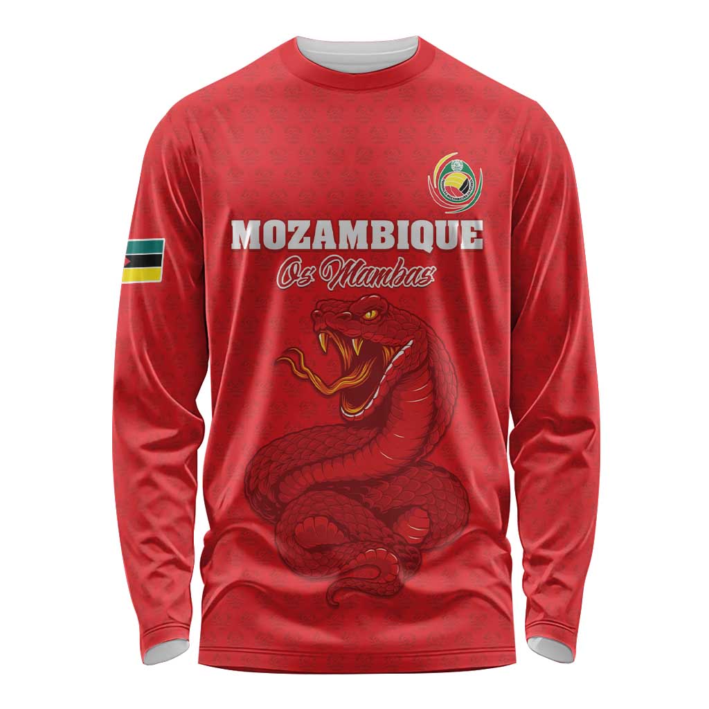 Custom Mozambique Football Long Sleeve Shirt Come On Os Mambas - Wonder Print Shop