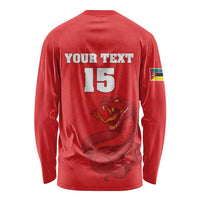 Custom Mozambique Football Long Sleeve Shirt Come On Os Mambas - Wonder Print Shop