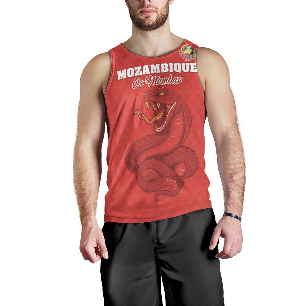 Custom Mozambique Football Men Tank Top Come On Os Mambas - Wonder Print Shop