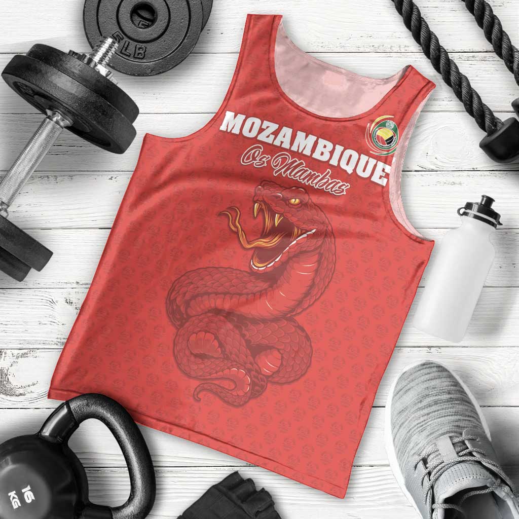 Custom Mozambique Football Men Tank Top Come On Os Mambas - Wonder Print Shop