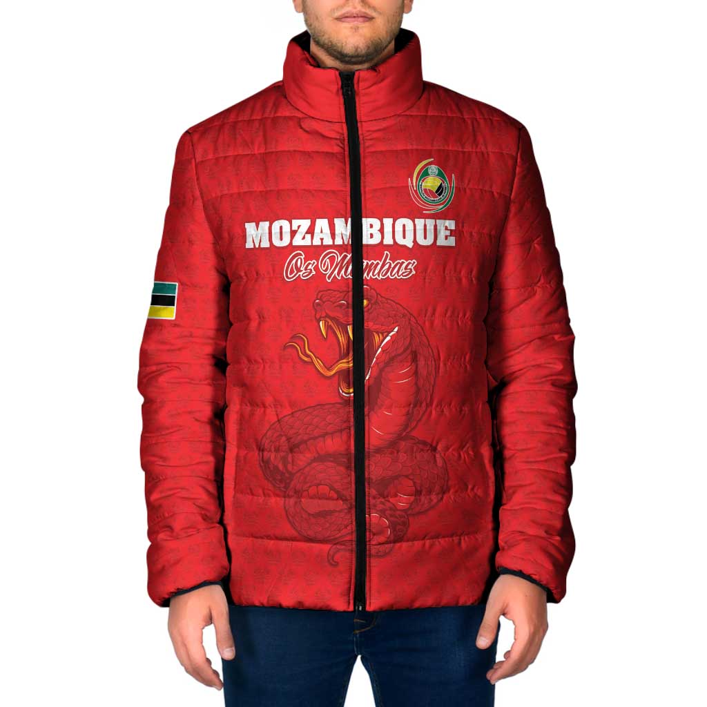 Custom Mozambique Football Padded Jacket Come On Os Mambas - Wonder Print Shop