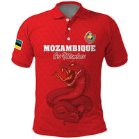 Custom Mozambique Football Polo Shirt Come On Os Mambas - Wonder Print Shop