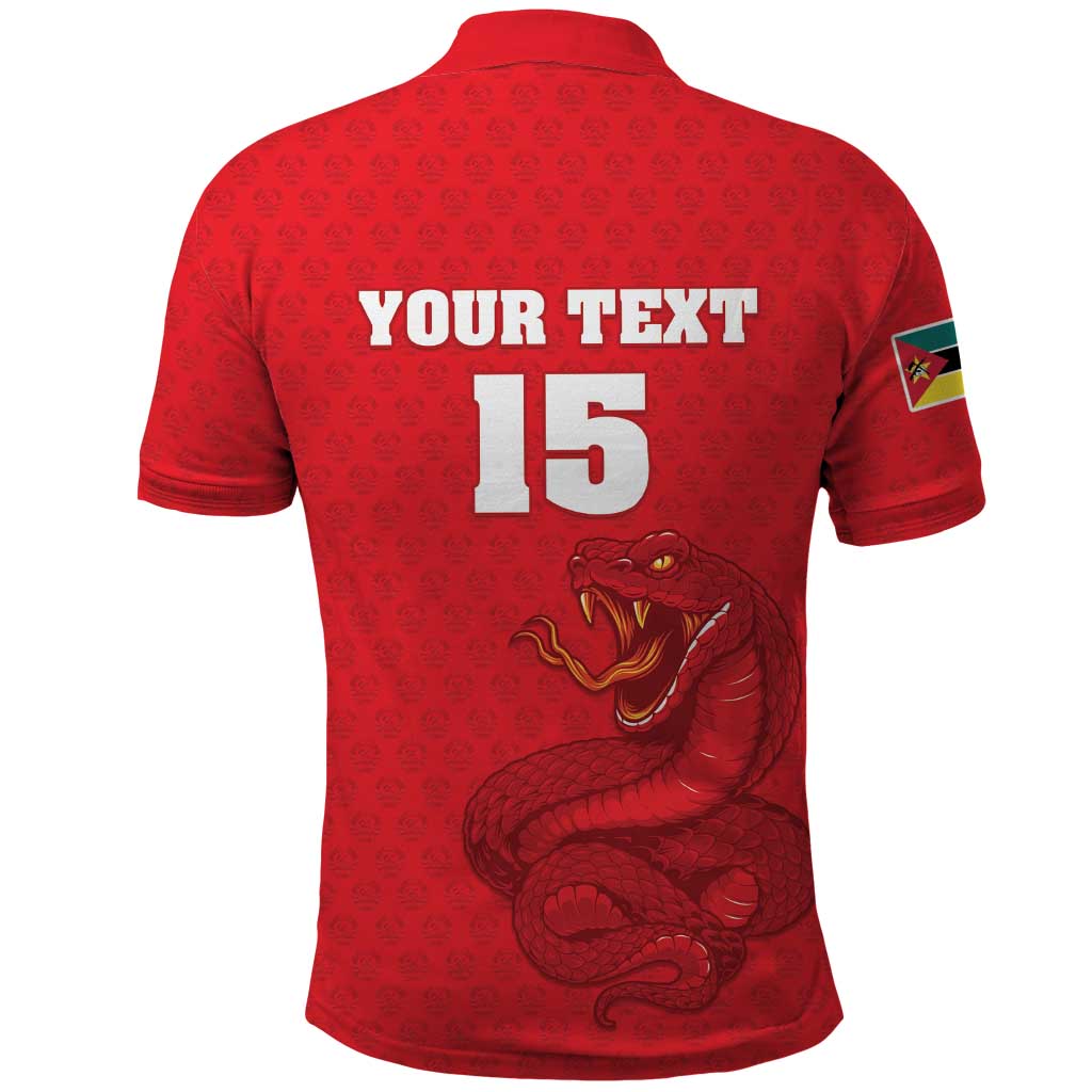 Custom Mozambique Football Polo Shirt Come On Os Mambas - Wonder Print Shop