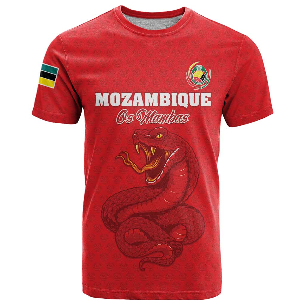 Custom Mozambique Football T Shirt Come On Os Mambas - Wonder Print Shop