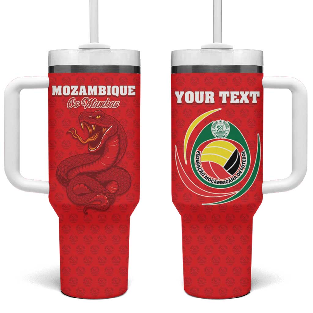 Custom Mozambique Football Tumbler With Handle Come On Os Mambas - Wonder Print Shop