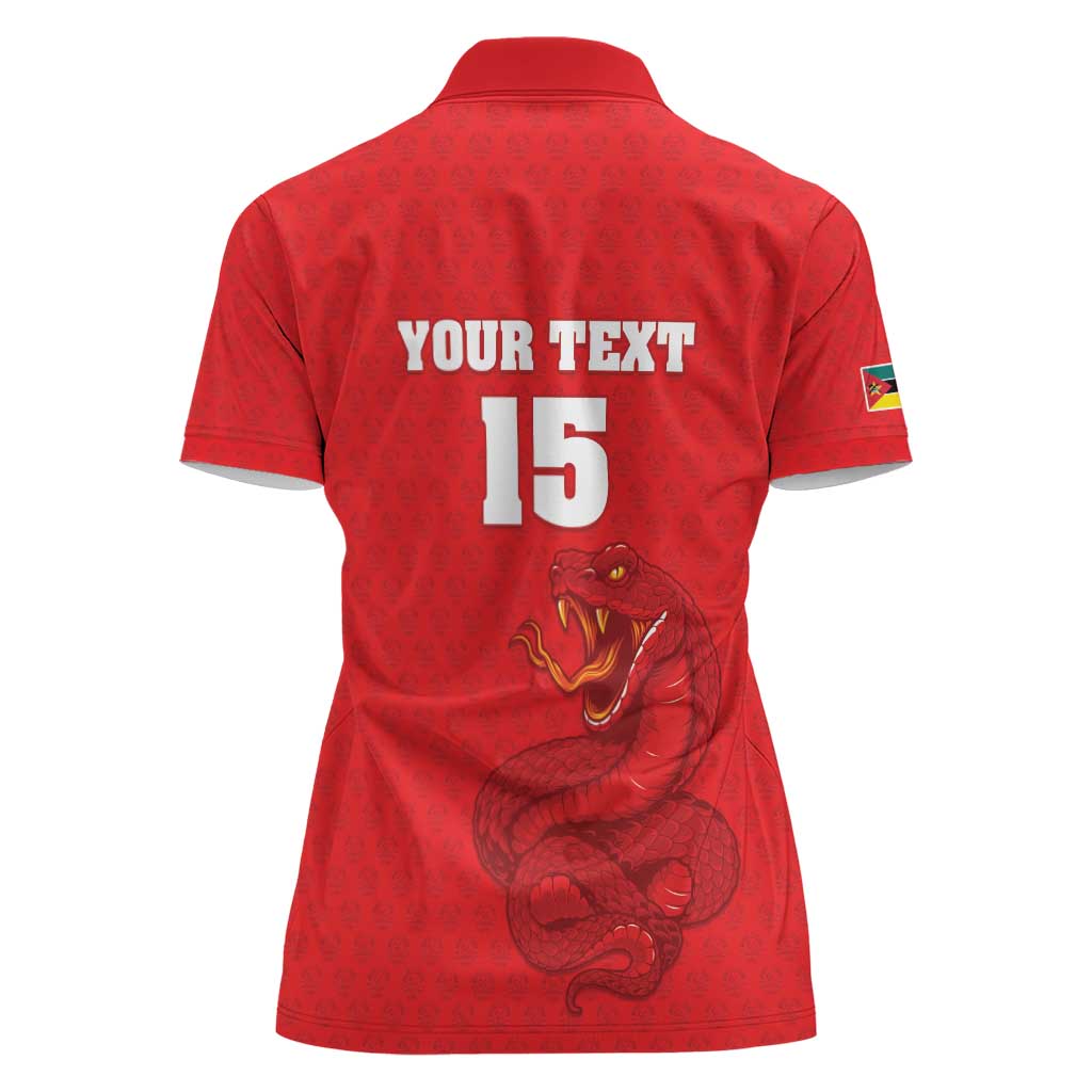 Custom Mozambique Football Women Polo Shirt Come On Os Mambas - Wonder Print Shop