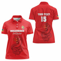 Custom Mozambique Football Women Polo Shirt Come On Os Mambas - Wonder Print Shop
