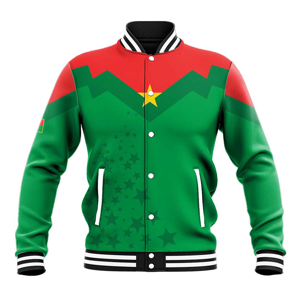 Custom Burkina Faso Football Baseball Jacket Go Champions Les Etalons - Wonder Print Shop