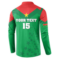 Custom Burkina Faso Football Button Sweatshirt Go Champions Les Etalons - Wonder Print Shop
