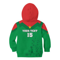 Custom Burkina Faso Football Kid Hoodie Go Champions Les Etalons - Wonder Print Shop