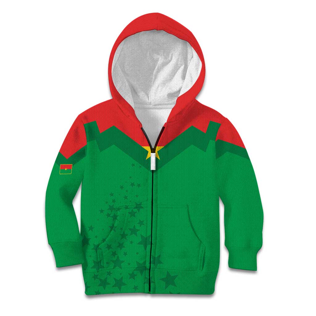 Custom Burkina Faso Football Kid Hoodie Go Champions Les Etalons - Wonder Print Shop