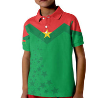 Custom Burkina Faso Football Kid Polo Shirt Go Champions Les Etalons - Wonder Print Shop