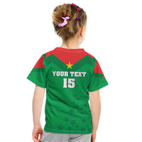 Custom Burkina Faso Football Kid T Shirt Go Champions Les Etalons - Wonder Print Shop