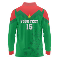 Custom Burkina Faso Football Long Sleeve Polo Shirt Go Champions Les Etalons - Wonder Print Shop