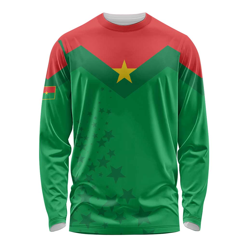 Custom Burkina Faso Football Long Sleeve Shirt Go Champions Les Etalons - Wonder Print Shop