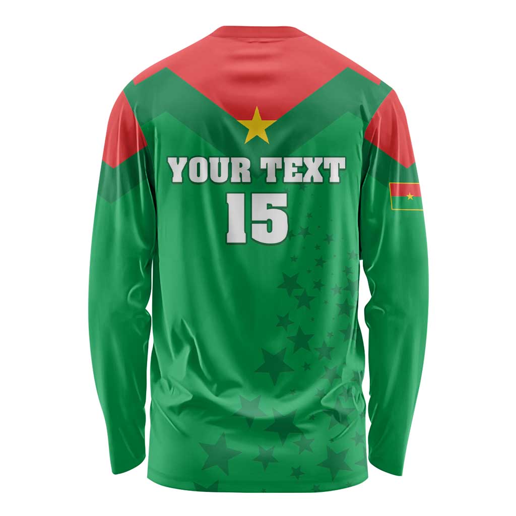 Custom Burkina Faso Football Long Sleeve Shirt Go Champions Les Etalons - Wonder Print Shop