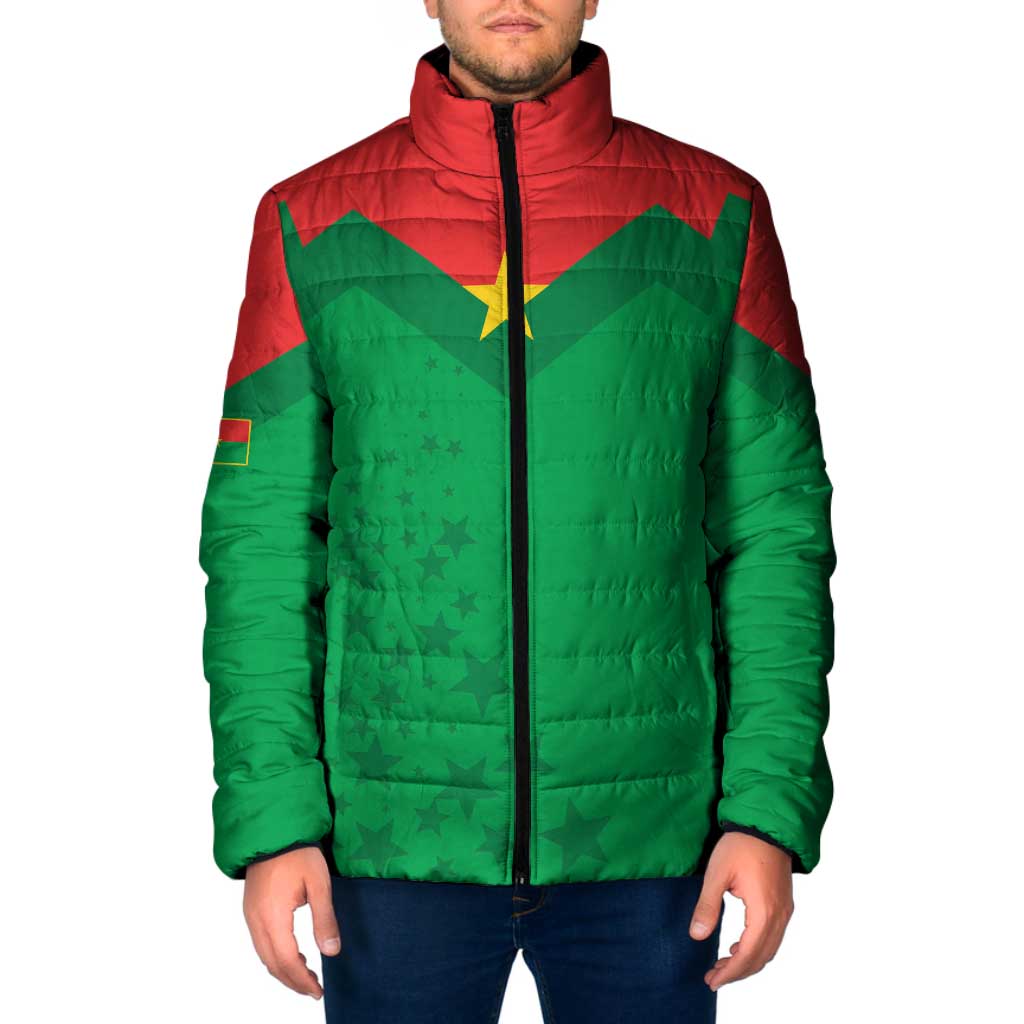 Custom Burkina Faso Football Padded Jacket Go Champions Les Etalons - Wonder Print Shop