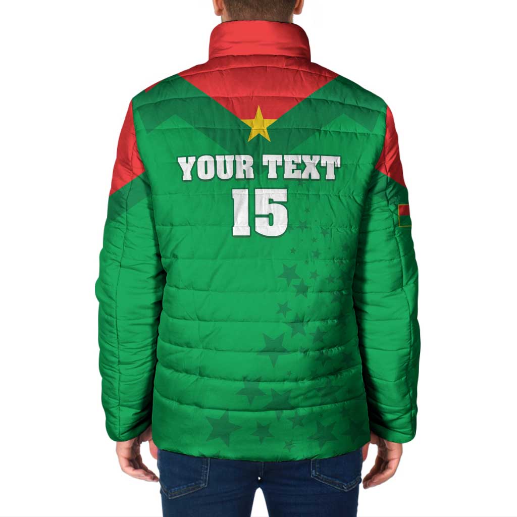Custom Burkina Faso Football Padded Jacket Go Champions Les Etalons - Wonder Print Shop