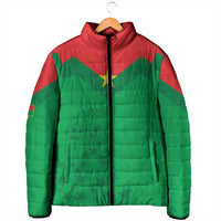 Custom Burkina Faso Football Padded Jacket Go Champions Les Etalons - Wonder Print Shop