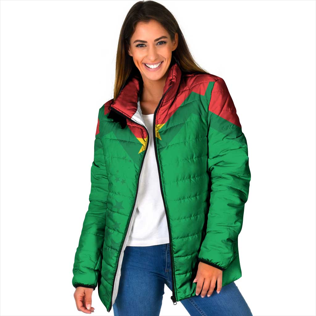 Custom Burkina Faso Football Padded Jacket Go Champions Les Etalons - Wonder Print Shop