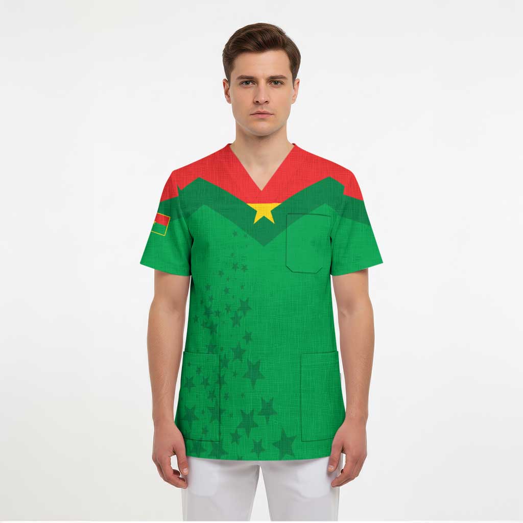 Custom Burkina Faso Football Scrub Top Go Champions Les Etalons - Wonder Print Shop