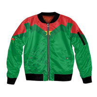 Custom Burkina Faso Football Sleeve Zip Bomber Jacket Go Champions Les Etalons - Wonder Print Shop