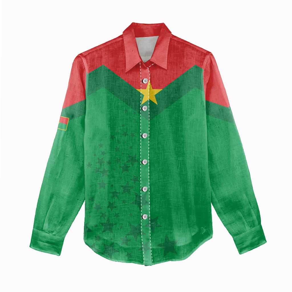 Custom Burkina Faso Football Women Casual Shirt Go Champions Les Etalons - Wonder Print Shop