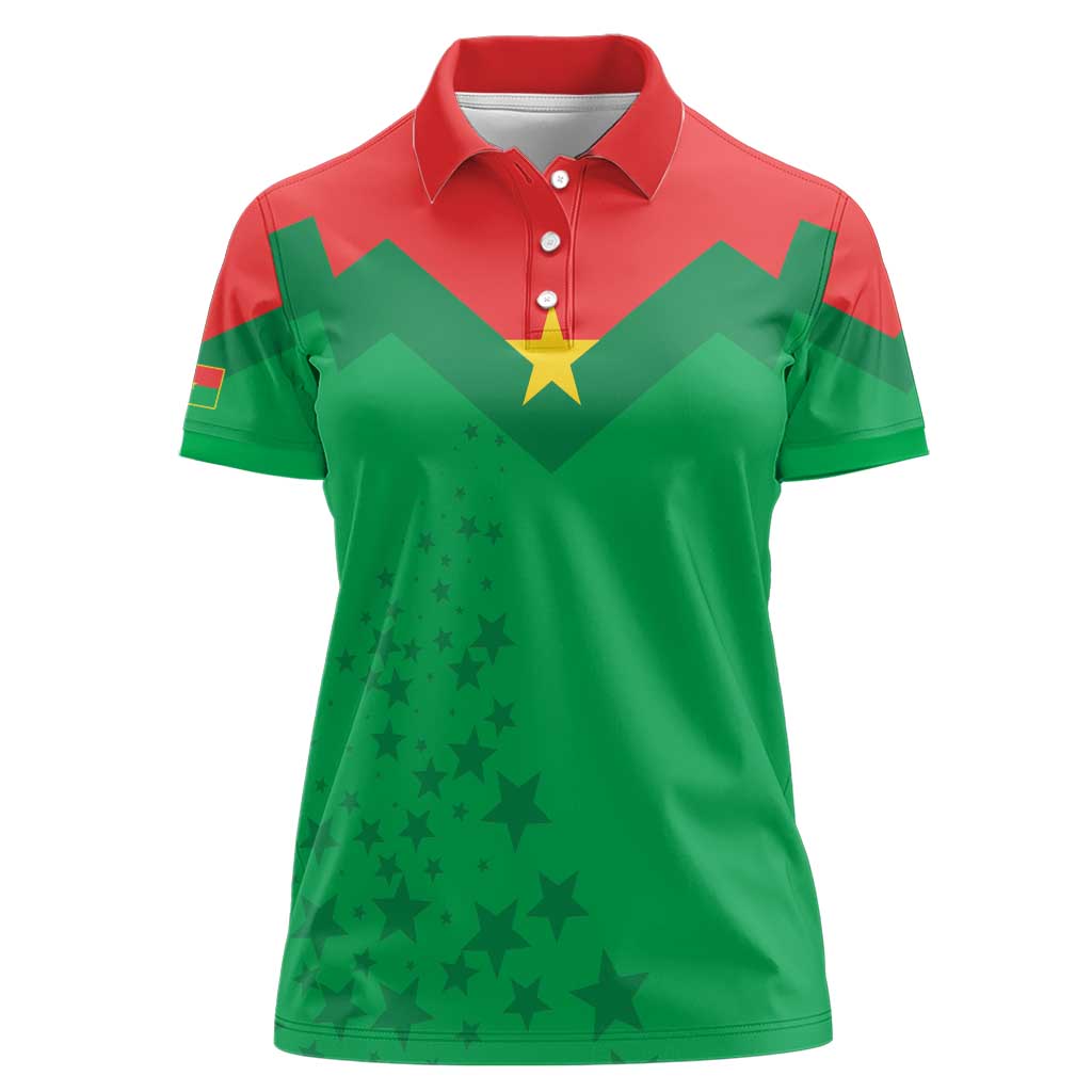 Custom Burkina Faso Football Women Polo Shirt Go Champions Les Etalons - Wonder Print Shop
