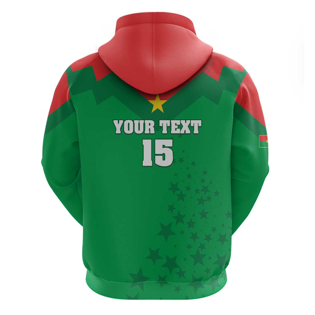 Custom Burkina Faso Football Zip Hoodie Go Champions Les Etalons - Wonder Print Shop