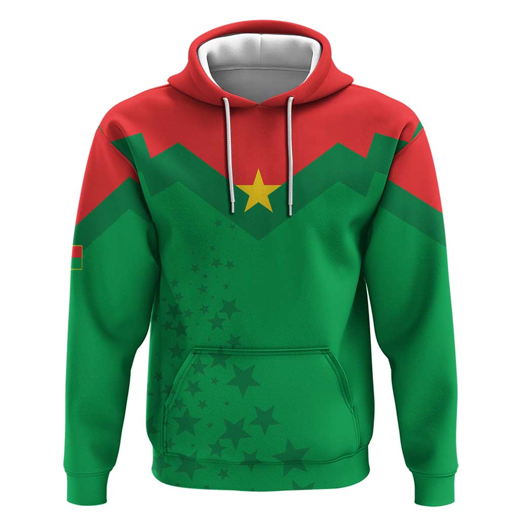 Custom Burkina Faso Football Zip Hoodie Go Champions Les Etalons - Wonder Print Shop