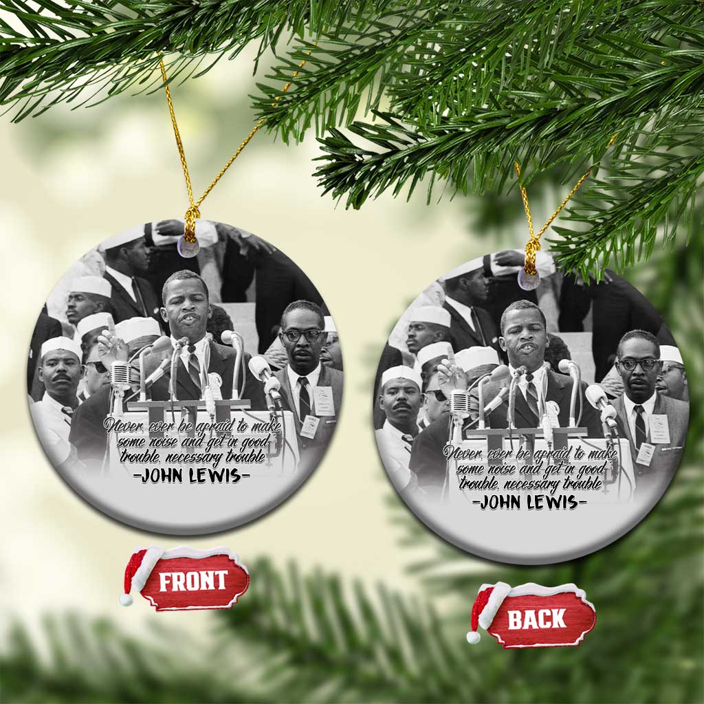 Civil Rights Leaders Good Trouble Spark Ceramic Ornament John Lewis - Wonder Print Shop