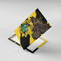 Ghana Eagle Canvas Wall Art Coat Of Arms - Grunge Style