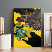 Ghana Eagle Canvas Wall Art Coat Of Arms - Grunge Style