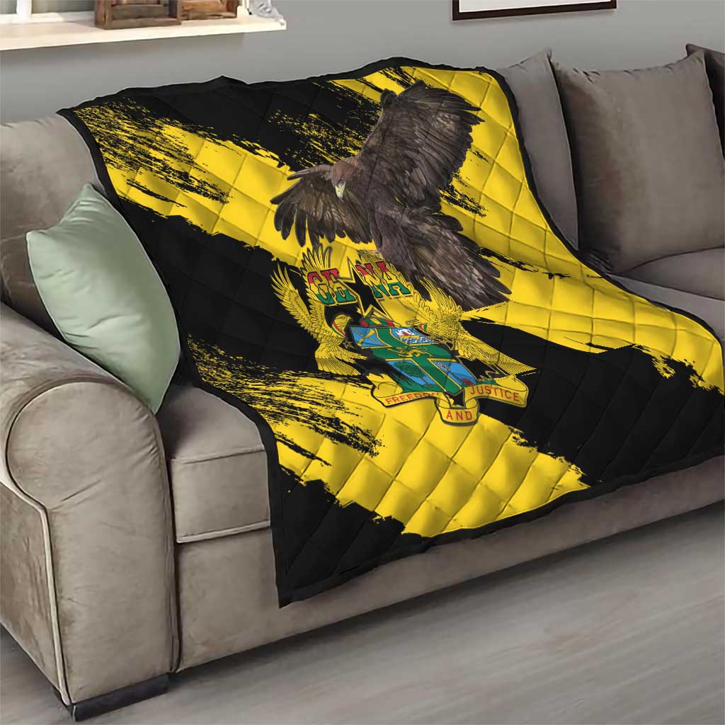 Ghana Eagle Quilt Coat Of Arms - Grunge Style - Wonder Print Shop