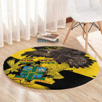 Ghana Eagle Round Carpet Coat Of Arms - Grunge Style - Wonder Print Shop